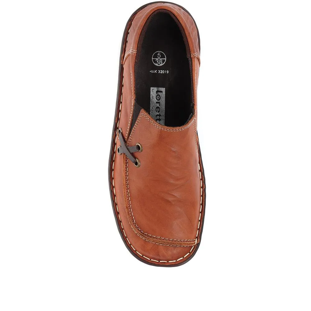 Leather Slip On Shoes - HAK32019 / 319 116